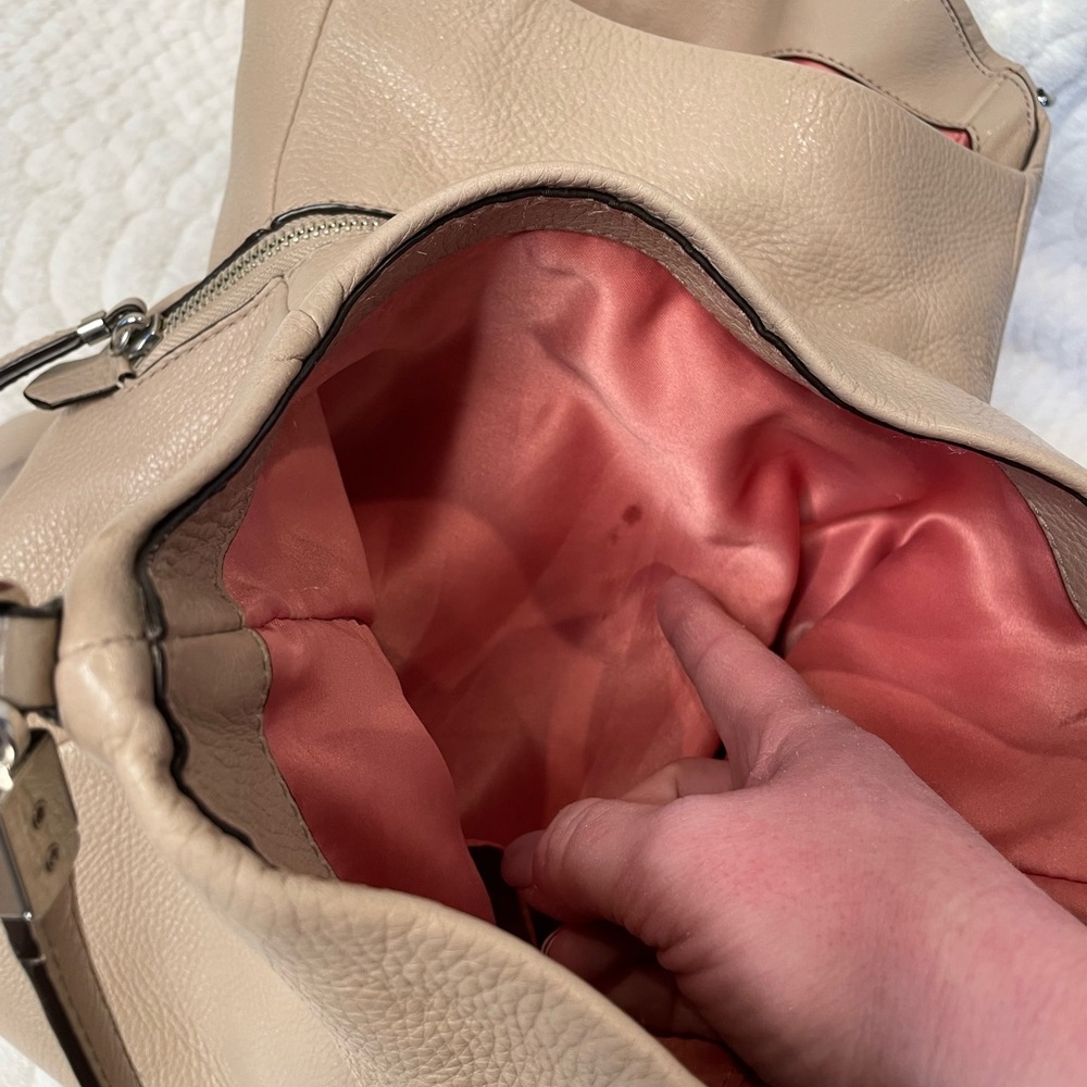 Coach Edie 31 Pebbled Leather Satchel – Neutral Taupe - Picture 5 of 16